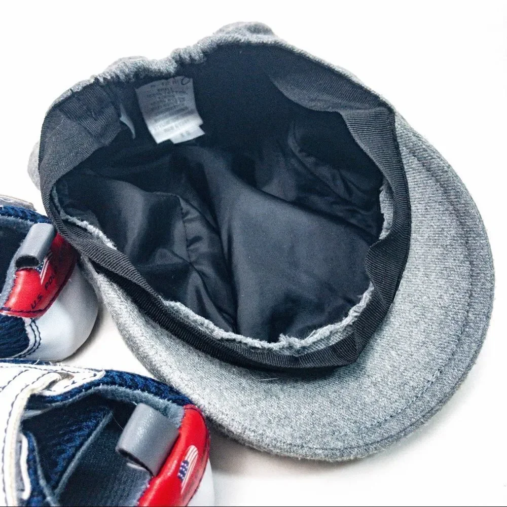 Preppy Baby Boy Bundle: Sneakers & Argyle Newsboy Hat
